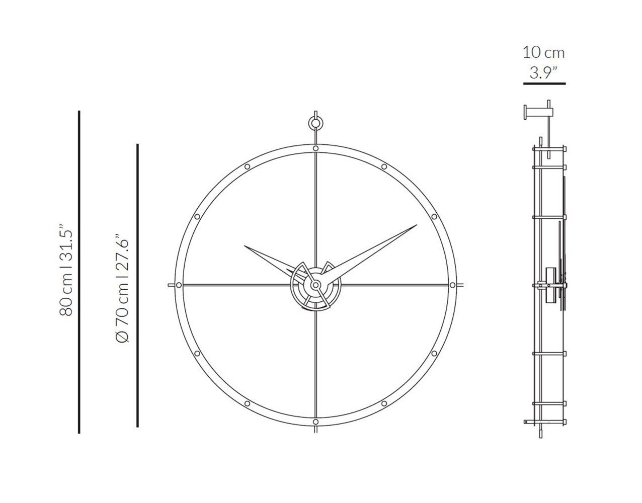 Деревянные настенные часы NOMON кольца ARCH-00048853 - Вид №6