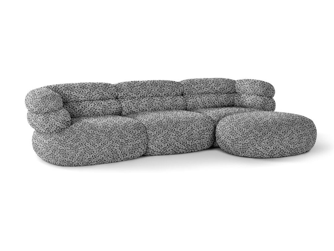 Модульный тканевый диван с полуостровом на 3 места Knoll Biboni ARCH-00052905 - Вид №11