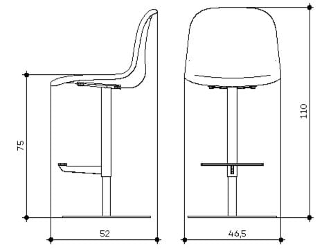 Высокий поворотный стул из ткани arrmet Máni Fabric ARCH-00078266 - Вид №1