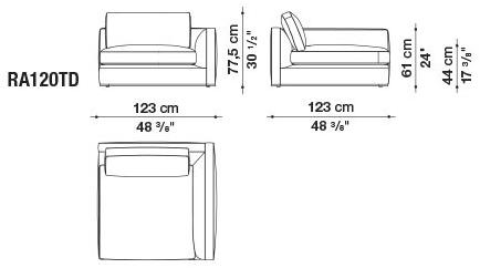 B&B Italia Диван из ткани Richard sun-id-1429934 - Вид №50