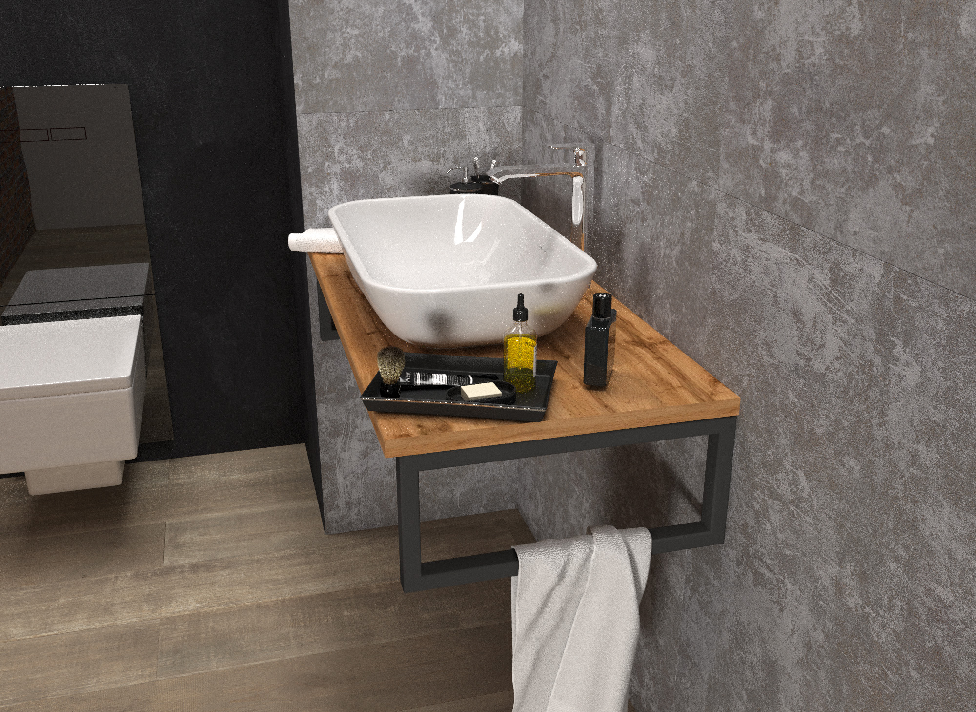 У85831 Столешница GRUNGE LOFT 90 Дуб Вотан 1 Marka GRUNGE LOFT  - Вид №1