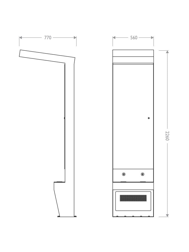Однофазный тотем на солнечной энергии EUROCOMITALIA BACKLIGHT ARCH-00064202