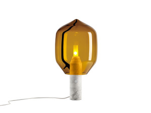 Светодиодная настольная лампа из дутого стекла