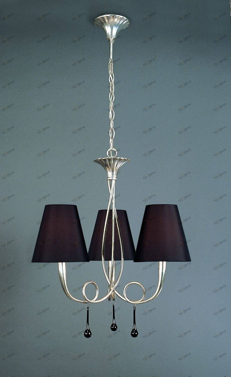 Подвесная люстра Mantra Paola Painted Silver 3532 MANTRA ДИЗАЙНЕРСКИЕ, PAOLA PAINTED SILVER 055991 Черный 