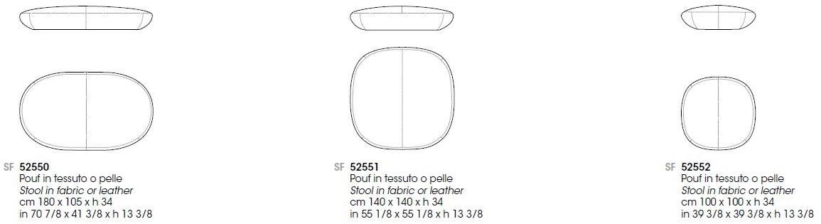 Giorgetti Съемный тканевый пуф Galet sun-id-1455577 - Вид №5