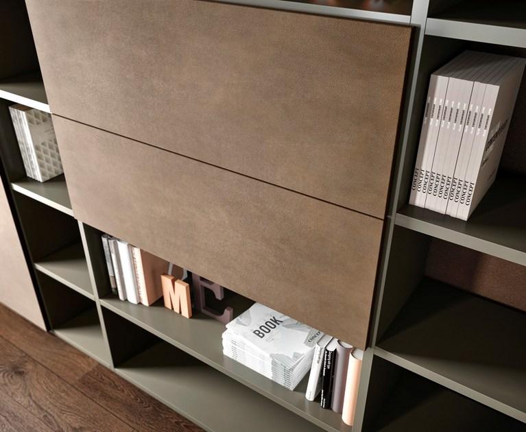 Caroti Офисный деревянный шкаф высокий отдельно стоящий Concept 305 rubik - Вид №1