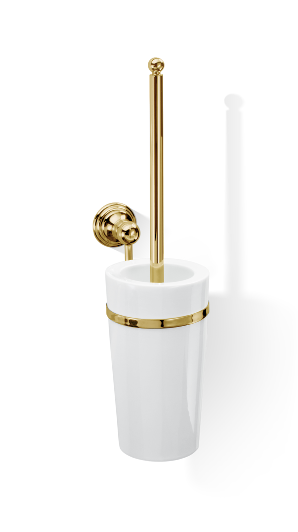 настенная туалетная гарнитура CL WBG DECOR WALTHER Золото / Фарфор Белый 511620 Classic