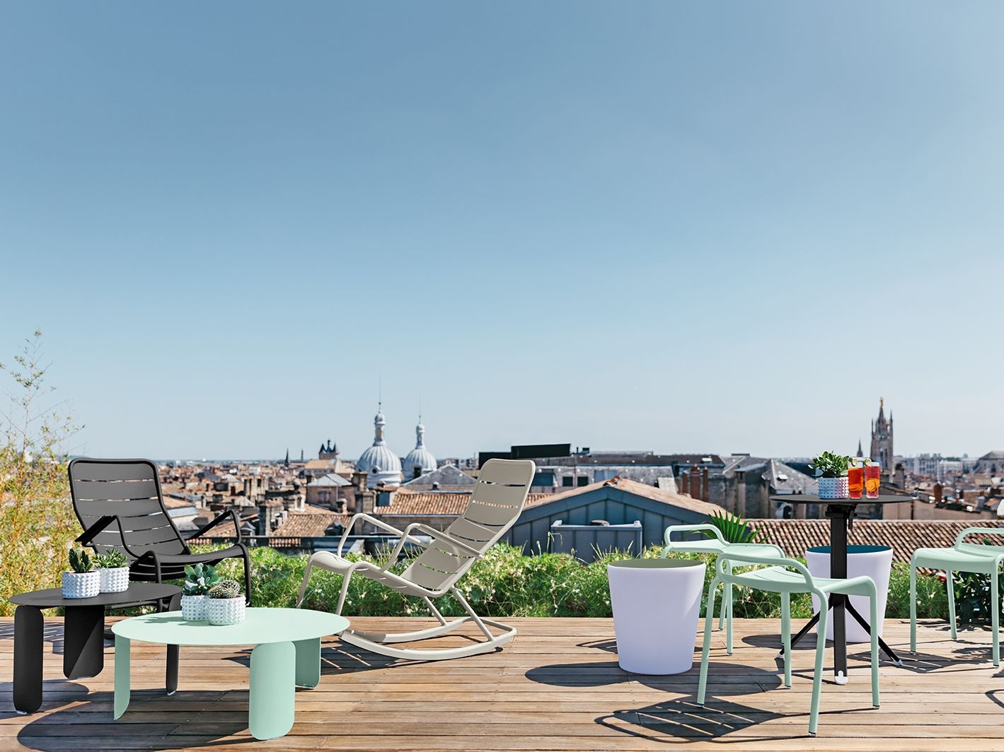 Алюминиевое кресло-качалка с подлокотниками Fermob Luxembourg ARCH-00133710 - Вид №8