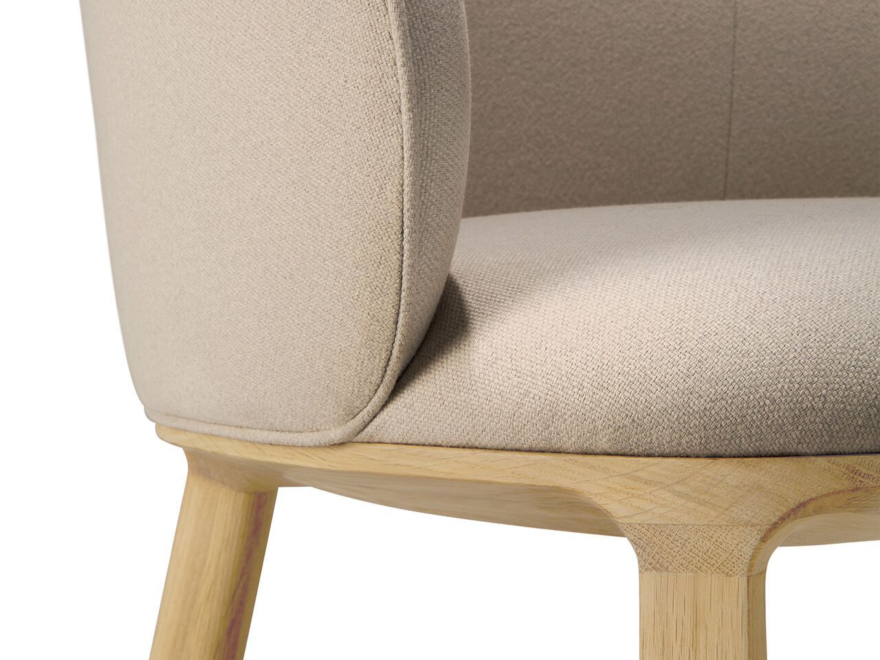 Мягкий стул из ткани Ethnicraft UNDA SALT ARCH-00043169 - Вид №2