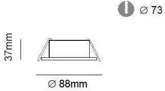 Terzo Light Круглый встраиваемый алюминиевый точечный светильник  C117.gx  - Вид №2