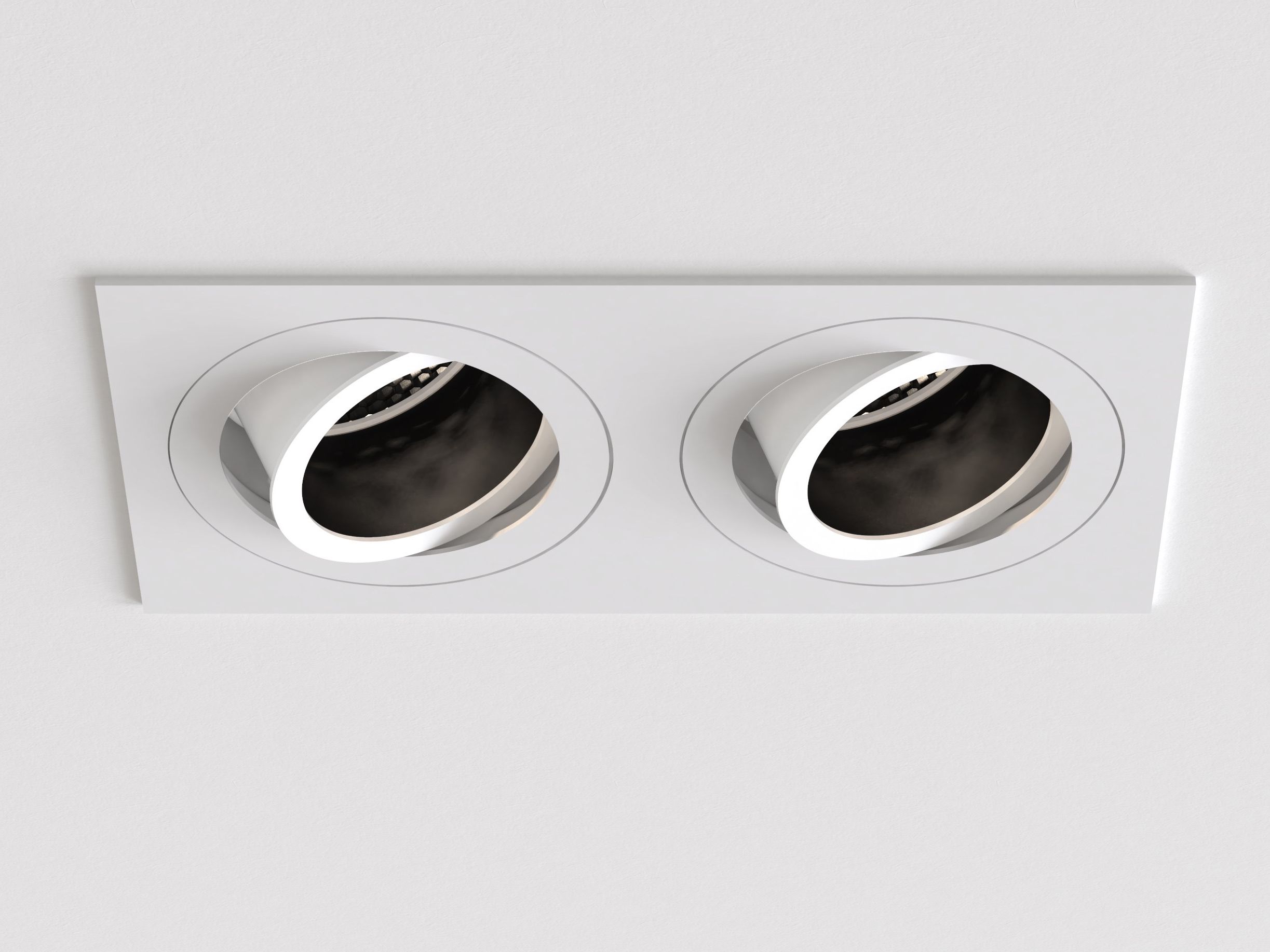 Регулируемый металлический светодиодный потолочный светильник Astro Lighting PINHOLE SQUARE TWIN ADJUSTABLE ARCH-00102316