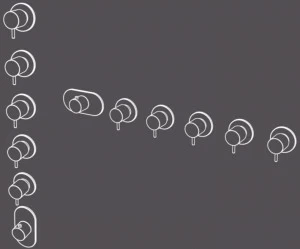 Radomonte Смеситель для душа из нержавеющей стали с переключателем Toki Tki58