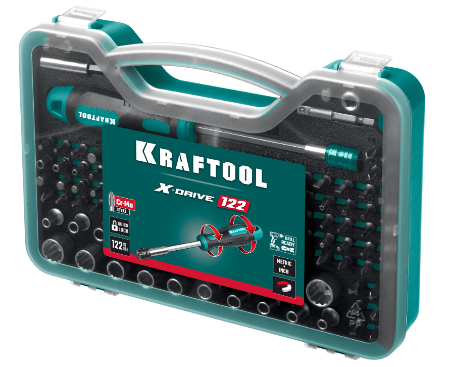 Отвертка с насадками/битами KRAFTOOL X-Drive-122 9164633 STDN-0054162 - Вид №2