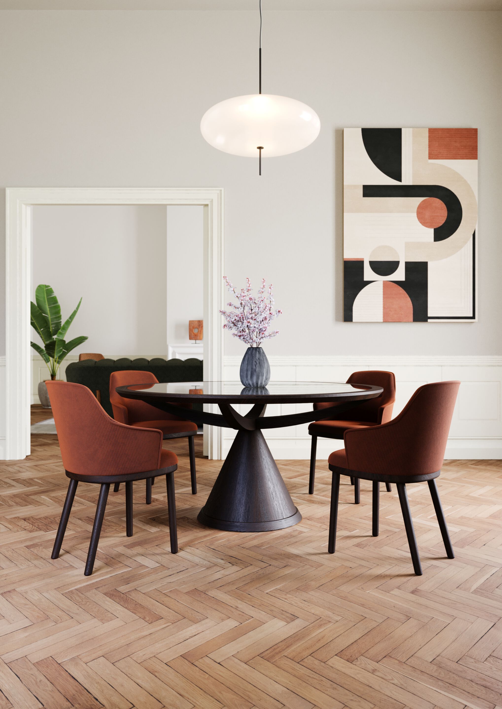 Круглый деревянный стол для гостиной Wewood VASCO ARCH-00147677 - Вид №7