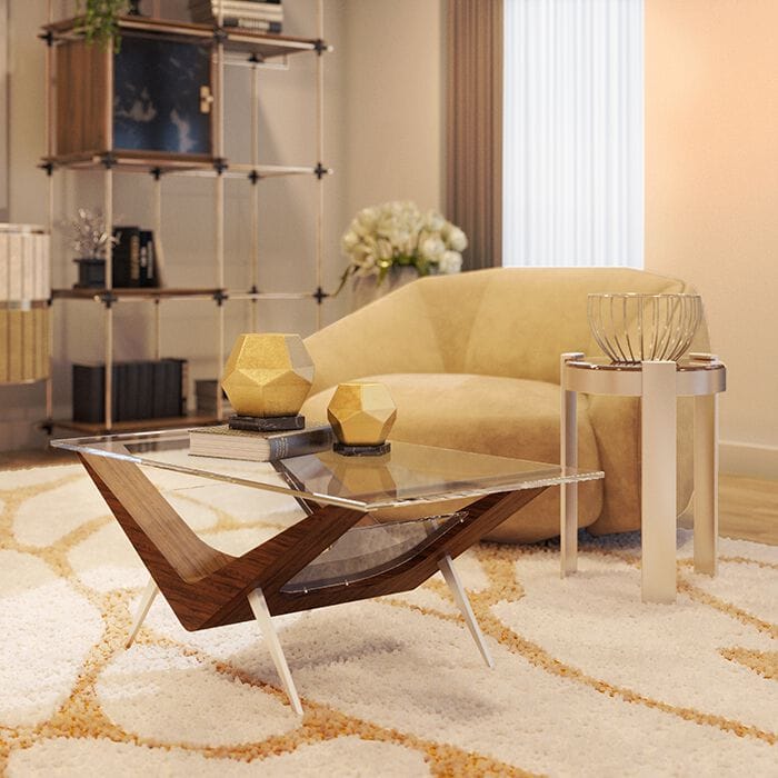 Бархатное кресло с подлокотниками Essential Home Elo ARCH-00059261 - Вид №1