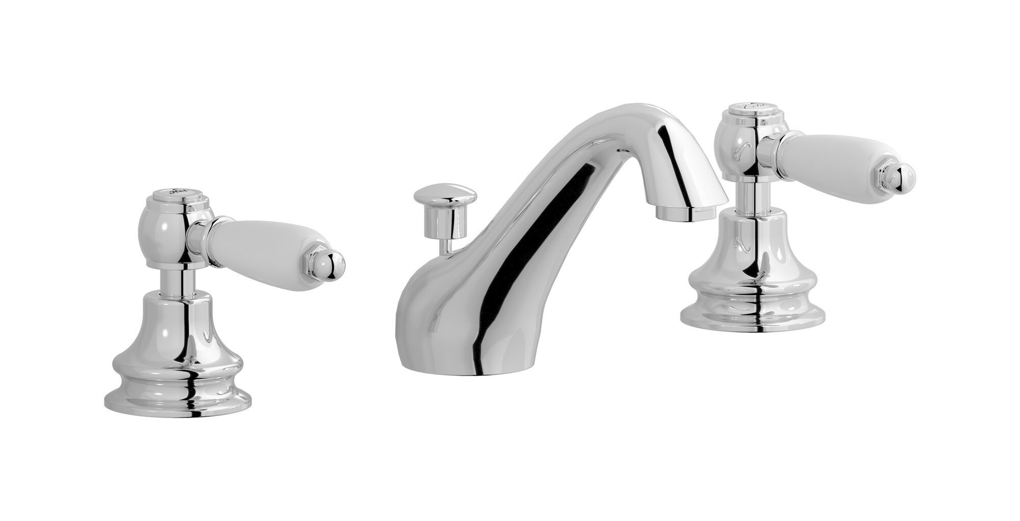 Смеситель для раковины с 3 отверстиями для пола с автоматическим сливом IB Hermes + Hermes Elle ARCH-00051933 - Вид №2