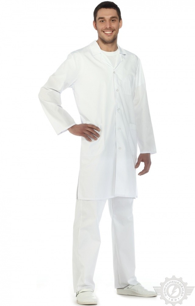 66253 Халат "Сервис" мужской белый  Медицинская одежда  размер 64-66/170-176 Спецодежда  - Вид №4