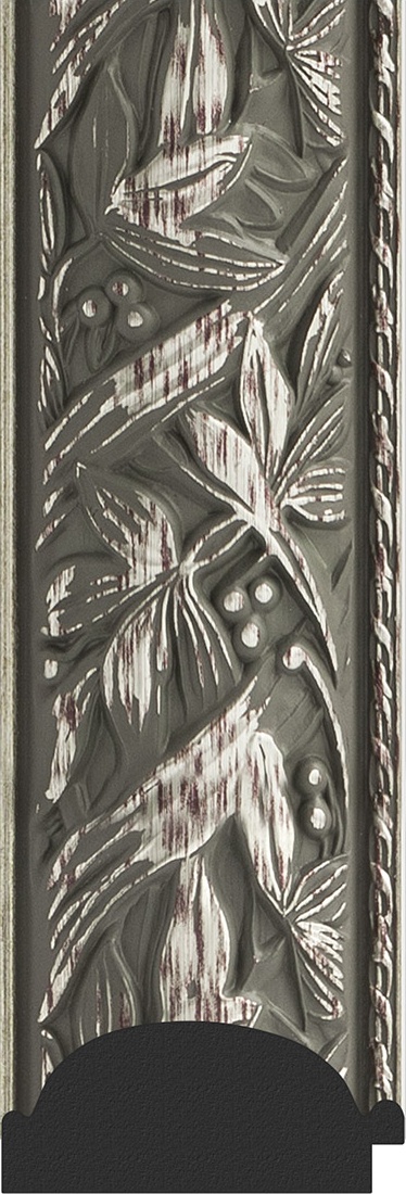 BY 3364 Зеркало с фацетом в багетной раме - византия серебро 99 mm EVOFORM Exclusive - Вид №3