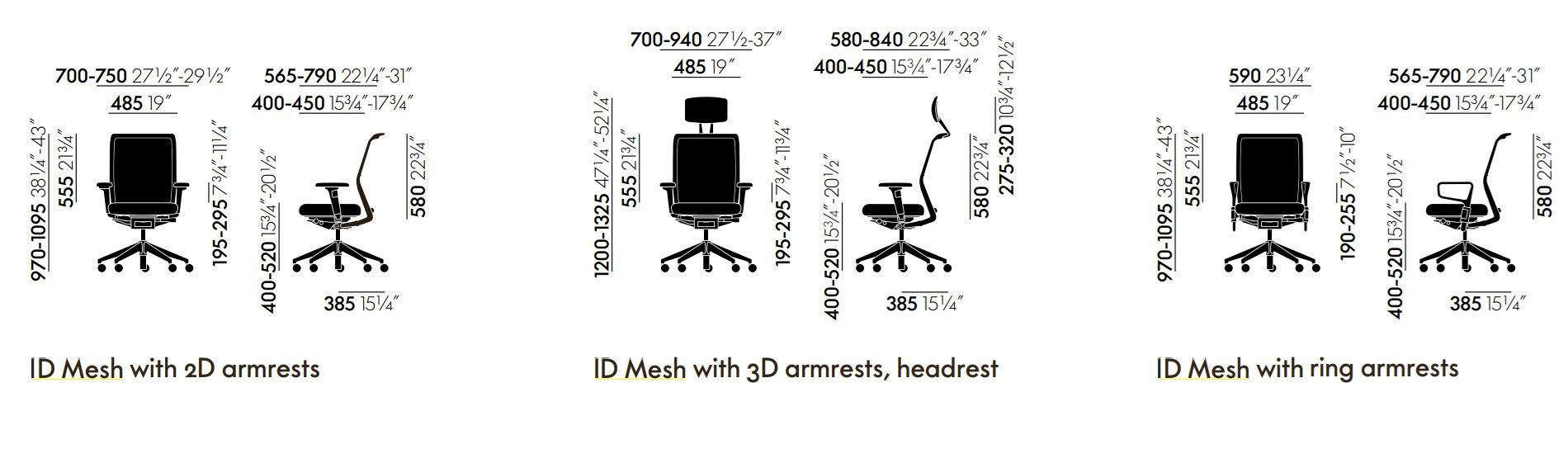 Поворотный операционный офисный стул с подлокотниками VITRA ID Chair Concept ARCH-00024456 - Вид №4
