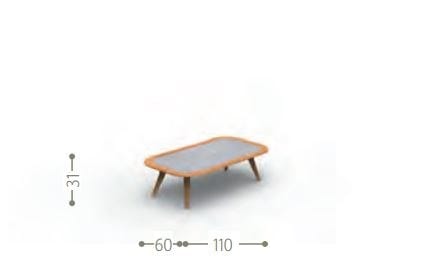 Прямоугольный садовый стол из тикового дерева Talenti Moon Teak ARCH-00050426 - Вид №1