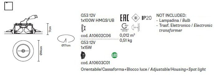 Утопленный потолочный светильник Fabbian Tools ARCH-00135711 - Вид №3