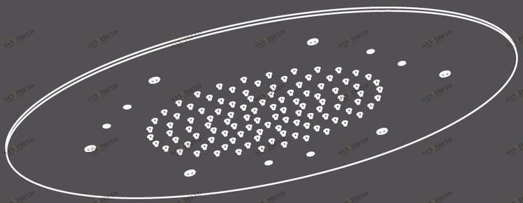 Radomonte Встраиваемая в потолок лейка дождевого душа из нержавеющей стали  Pia10 
