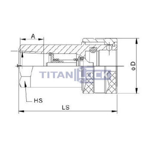 3/4in, БРС серия А, ISO 7241-A, розетка, оцинк. сталь TL6AF TITAN LOCK  - Вид №1