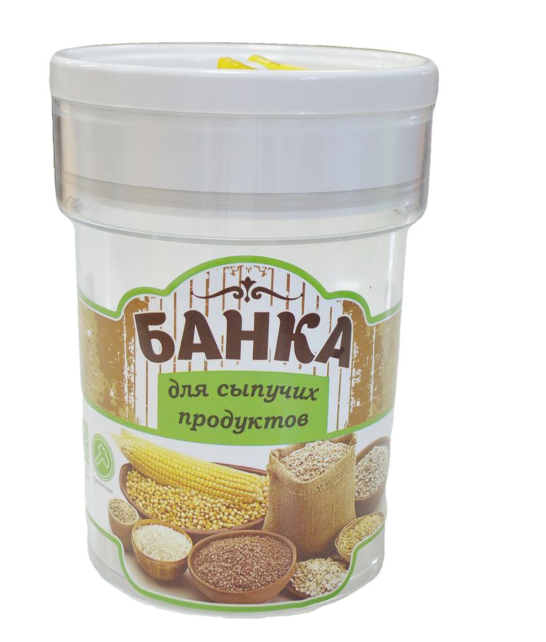 PC100-1 Банка для сыпучих продуктов 0,6л.РС 100-1 с герметичной крышкой Цветочная коллекция 
