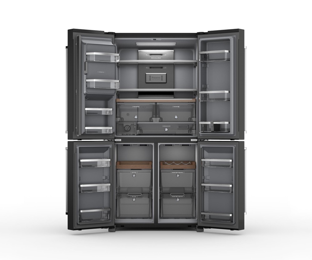 KCQBX 18900 4-ДВЕРНЫЙ ХОЛОДИЛЬНИК - ЧЕРНЫЙ ИЗ НЕРЖАВЕЮЩЕЙ СТАЛИ KitchenAid  - Вид №2