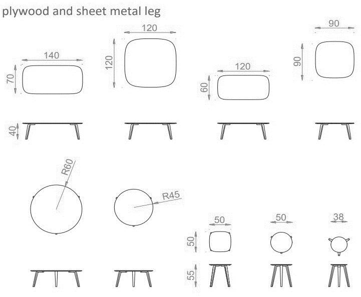 B&T Design Круглый журнальный столик Woodplate sun-id-1441635 - Вид №3