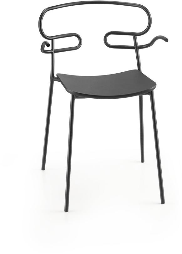 TrabA' Стул из металла и полиуретана с подлокотниками Genoa 0048/0049-met-pu, - Вид №3