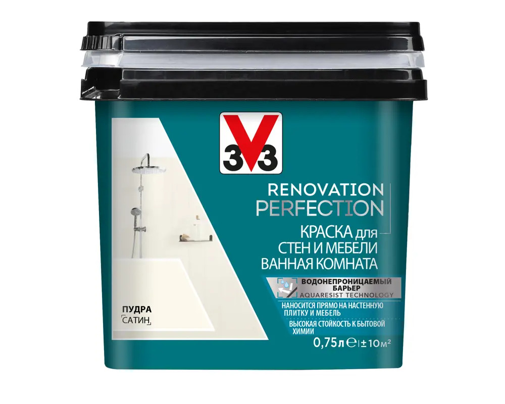 98294518 Краска для стен и мебели V33 RENOVATION PERFECTION 119712 пудра, 0.75 л STLM-0854561