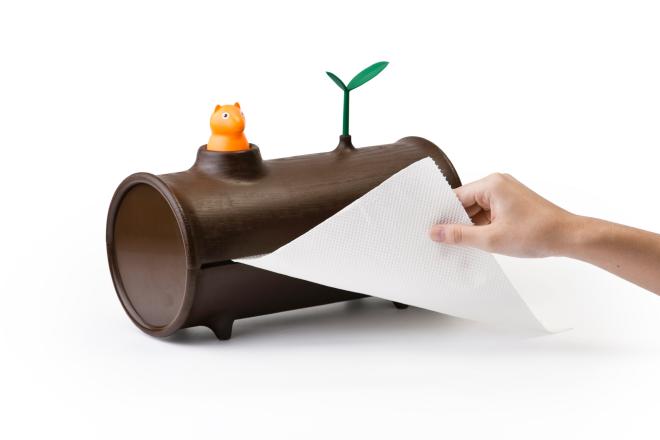 QL10074 Держатель для бумажных полотенец log&roll Qualy  - Вид №1