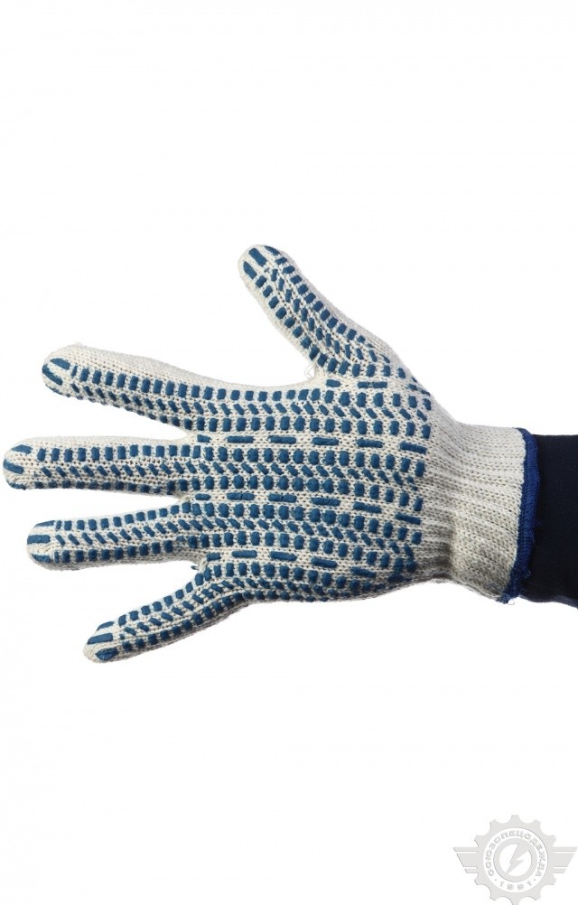 59223 Перчатки трикотажные х-б с ПВХ Протектор  Средства защиты рук  размер Спецодежда  - Вид №1