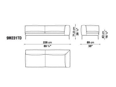 Угловой диван из ткани B&B Italia Michel ARCH-00050009 - Вид №25