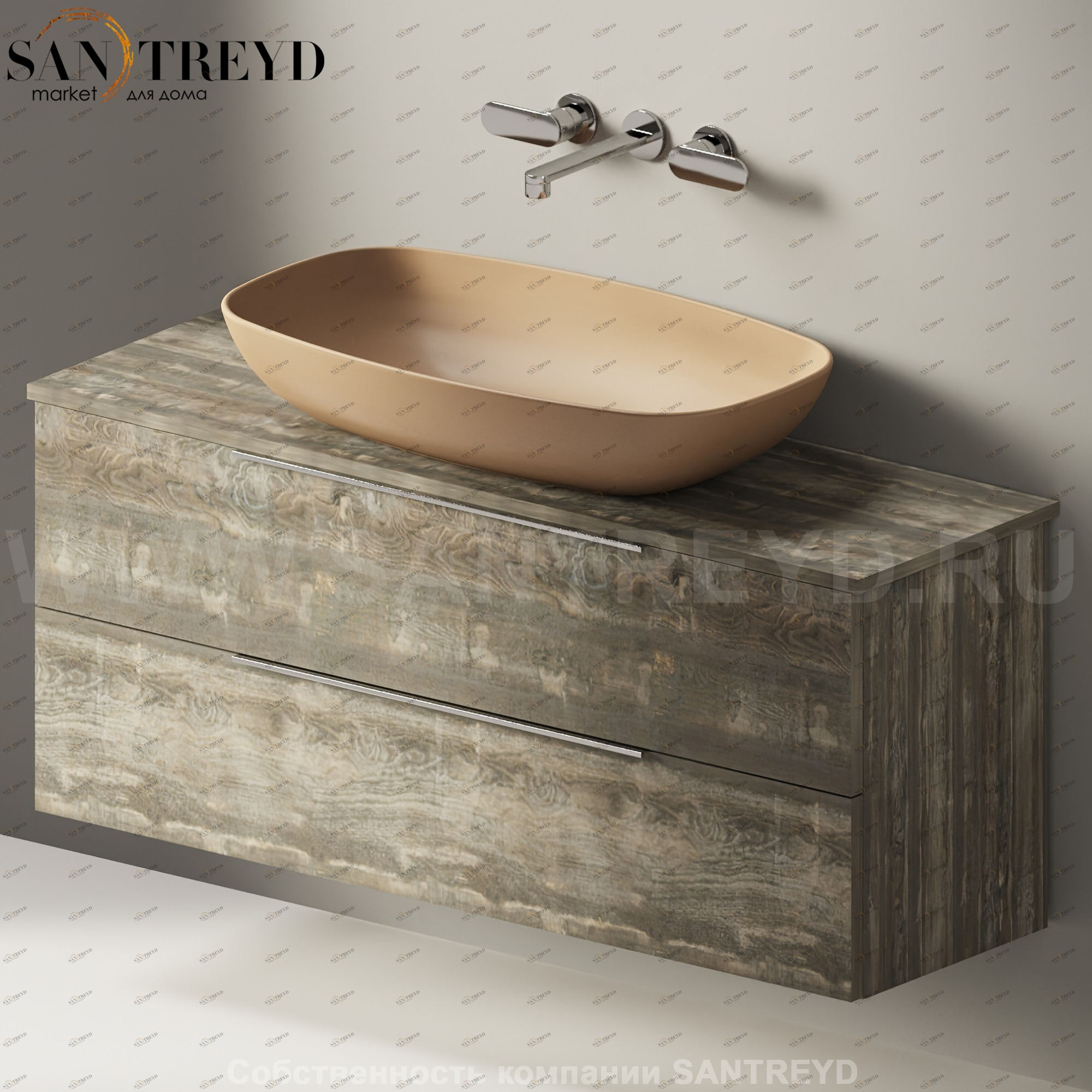 Flaminia BOX Настенная тумба для раковины 120 см с 2-мя ящиками BX948.WE Ceramica Flaminia BX948WE