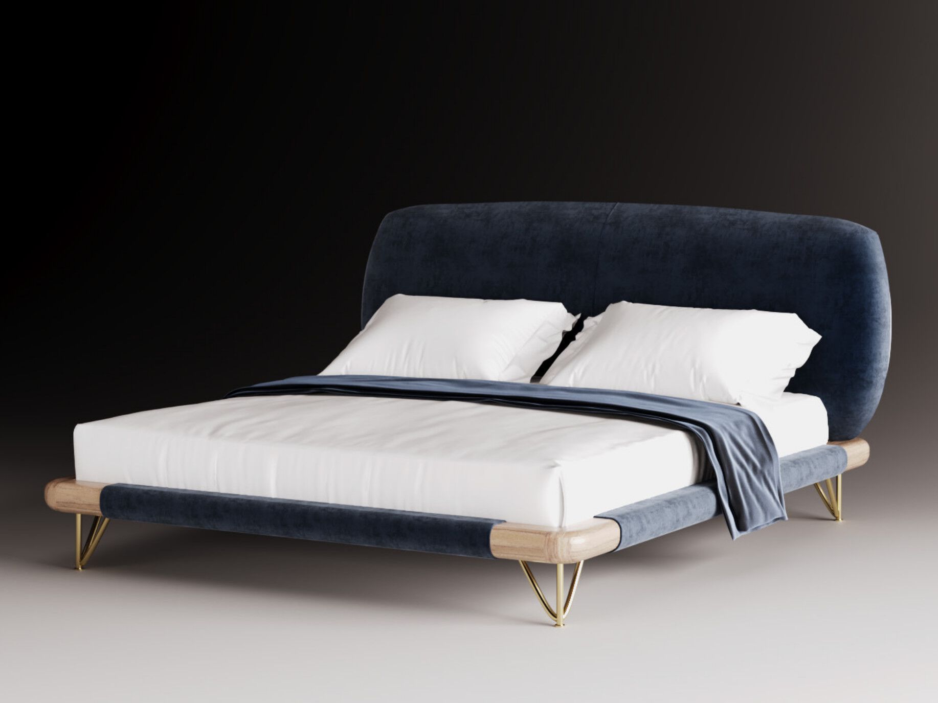 Двуспальная кровать с мягкой тканью CASA +39 ENCORE Italia ARCH-00123334