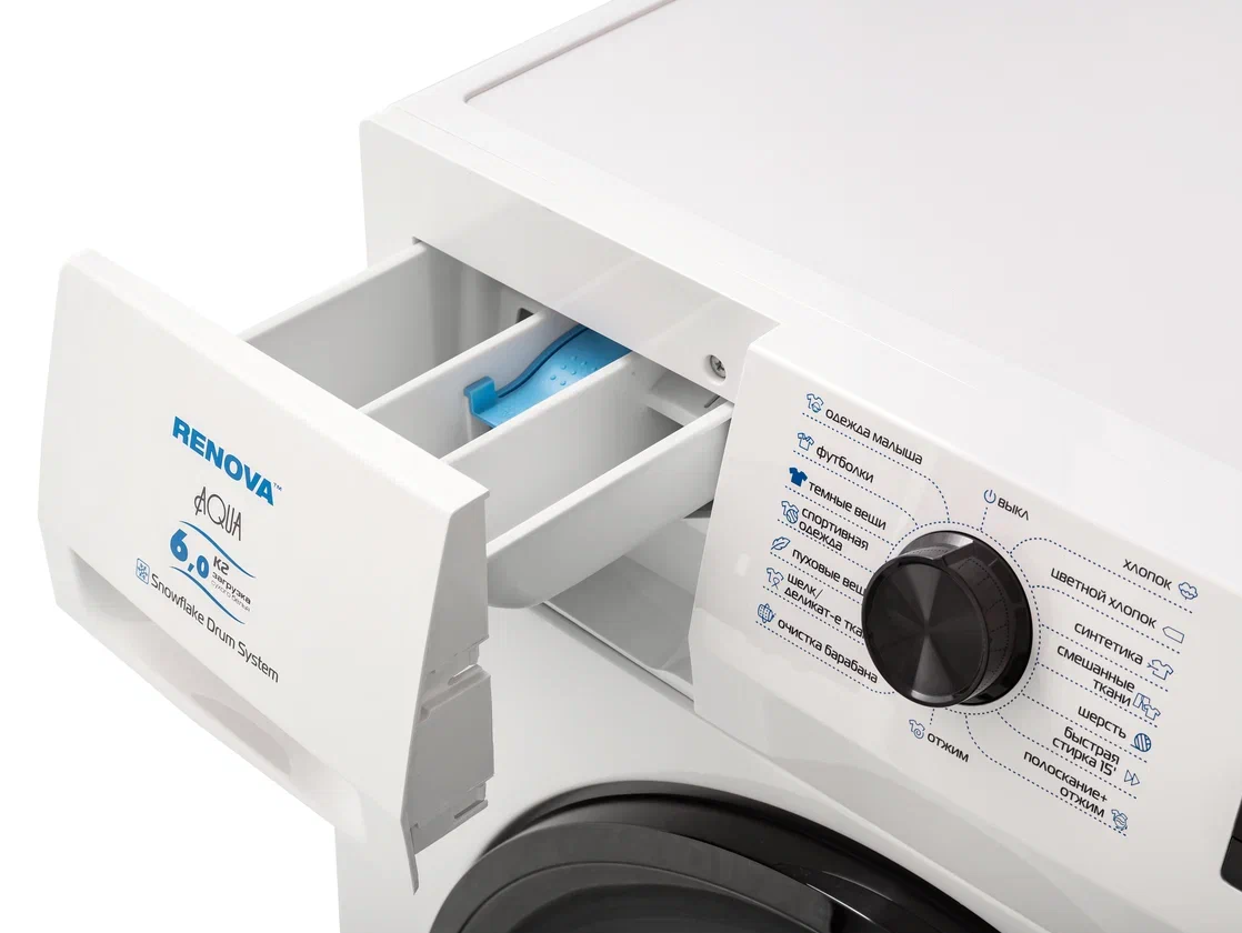 9991005 Стиральная машина RENOVA WAF-6010M1 белый STDN-0058252 - Вид №4