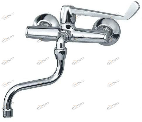 rvb Смеситель для раковины мостовой настенный на 2 отверстия Medico 4200.--.06