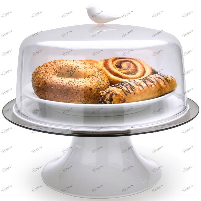 Тортовница белая Sparrow QUALY  00-3869536 Белый 