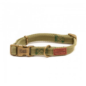 ПР0050111 Ошейник для собак Canvas 15х300-450мм зеленый Great&Small