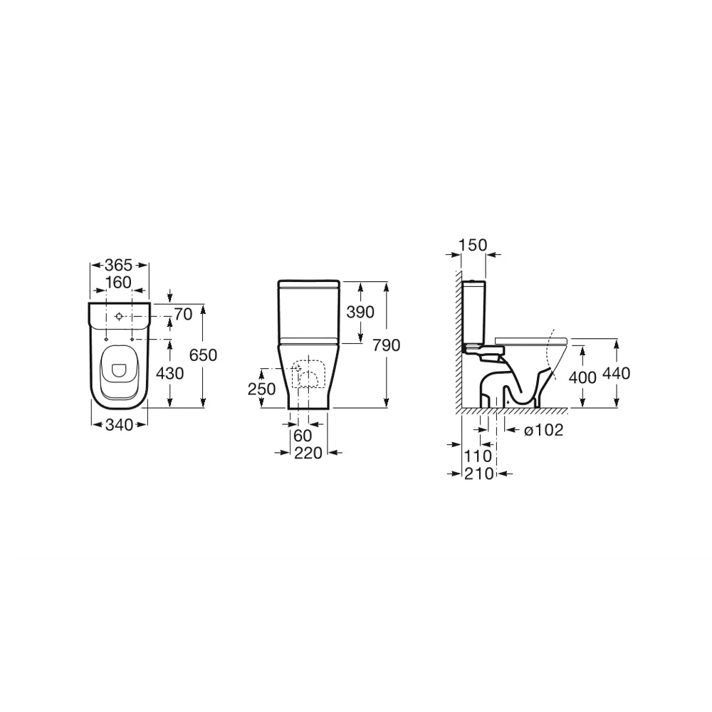 Чаша для унитаза Roca Gap горизонтальный выпуск STLM-2144130 - Вид №10