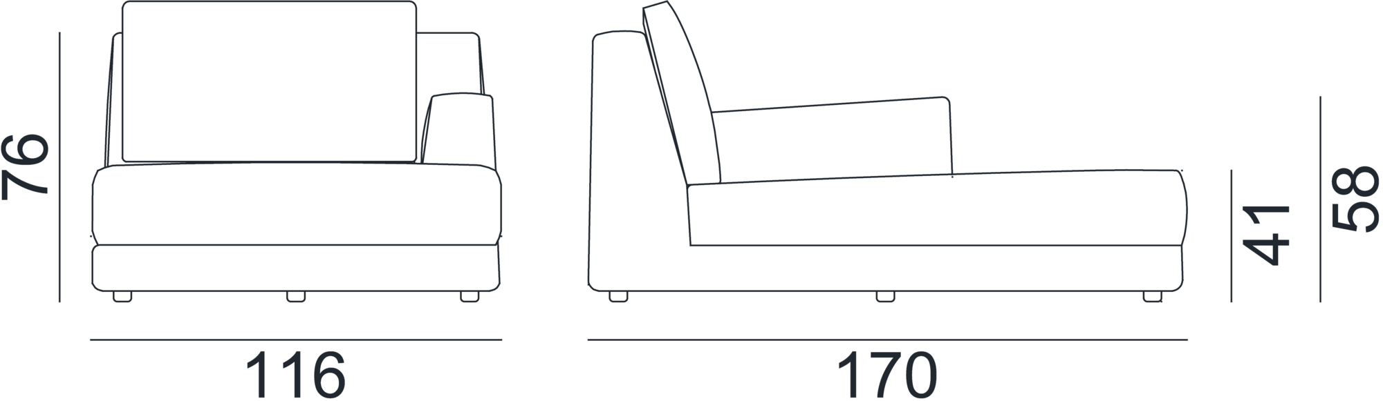 Gervasoni Дормез со съемным чехлом из ткани Loll sun-id-1395388 - Вид №6