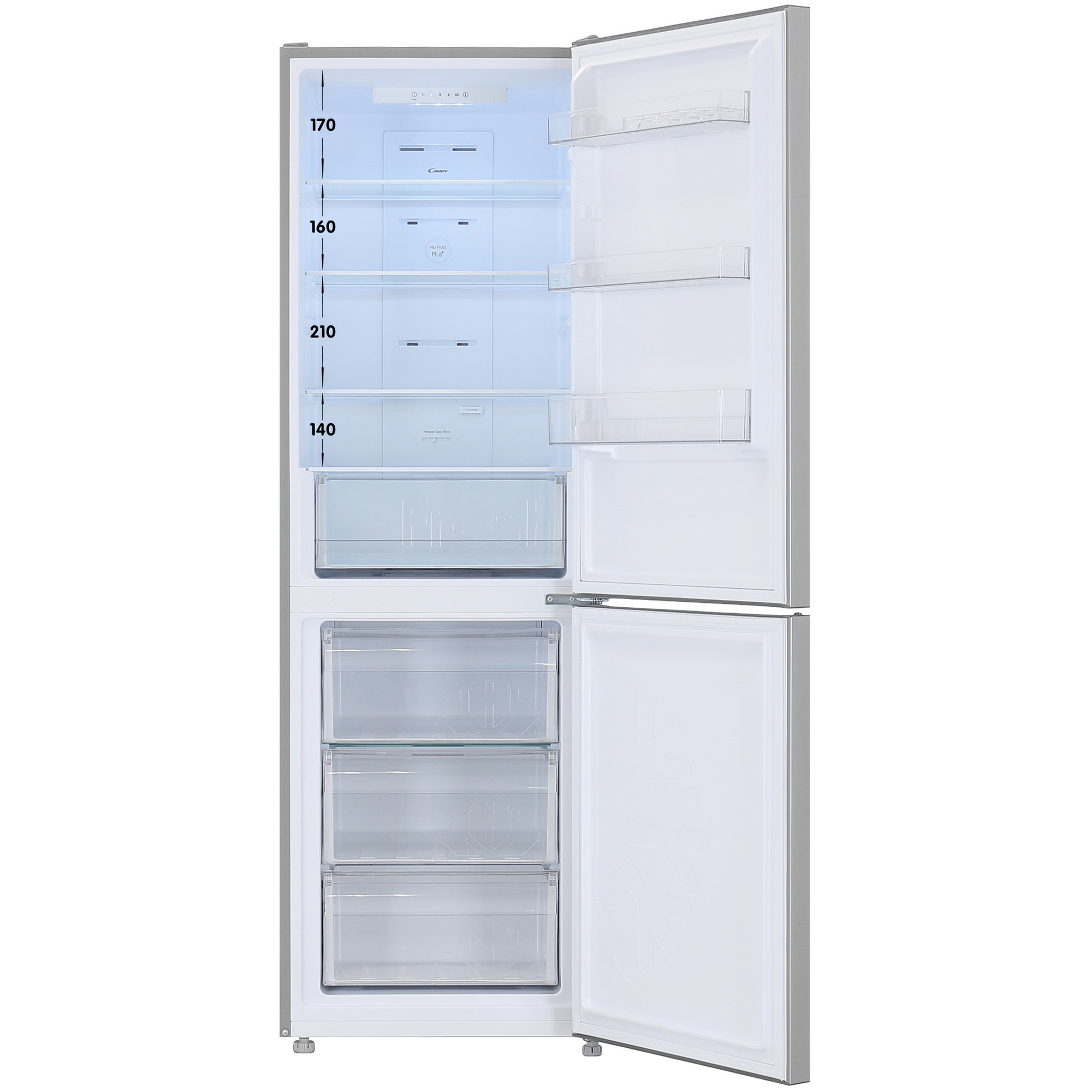 5449527 Холодильник с морозильником   Candy CCRN 6180S серебристый STDN-0119164 - Вид №1