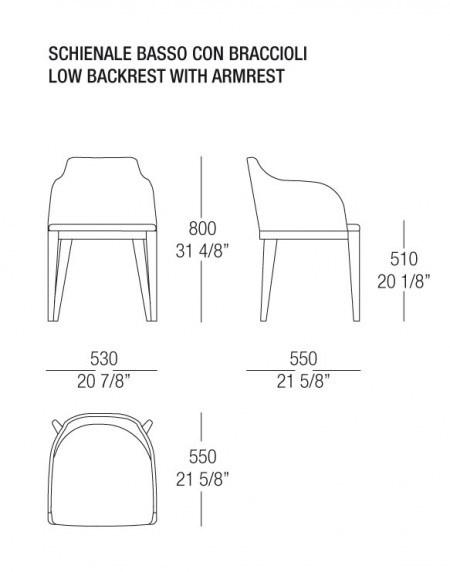 MisuraEmme Мягкое кожаное кресло с подлокотниками sun-id-1383227 - Вид №10