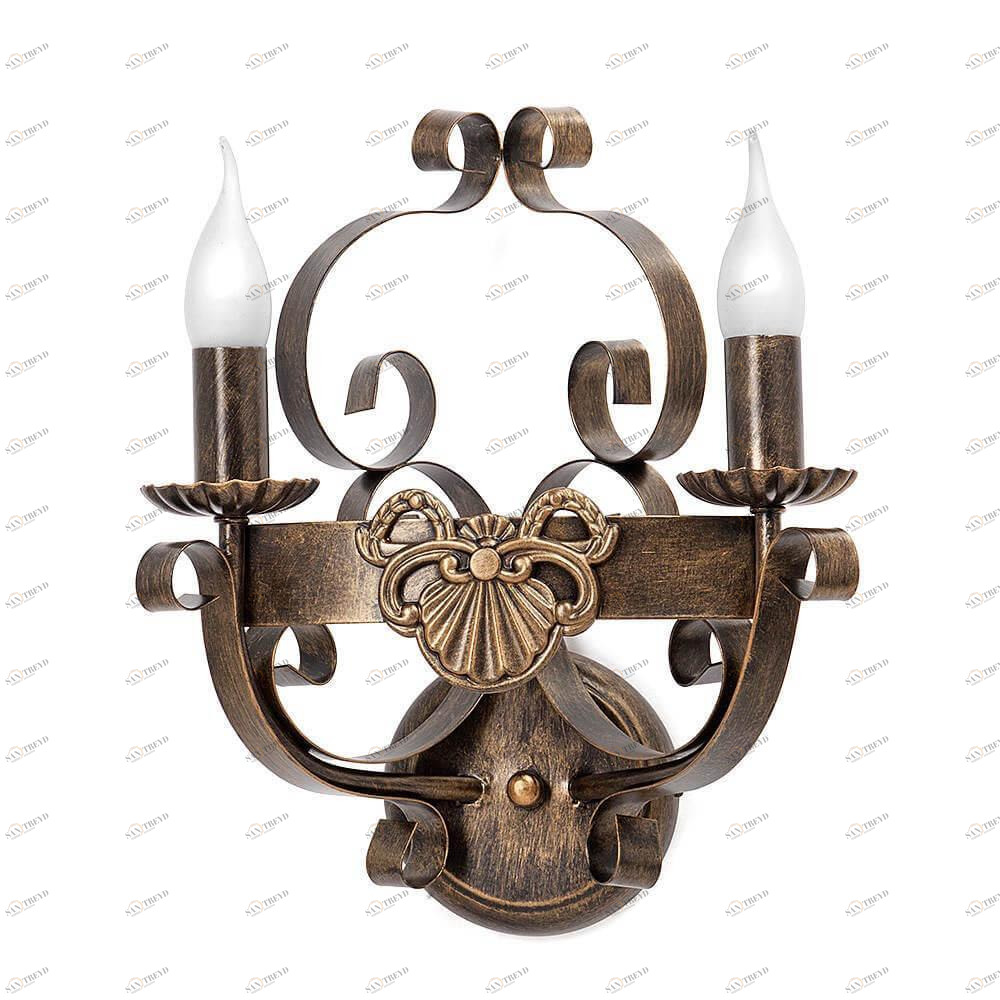 Бра настенное коричневое Vitaluce 2A V1166/2A VITALUCE СВЕЧА 00-3931399 Коричневый 