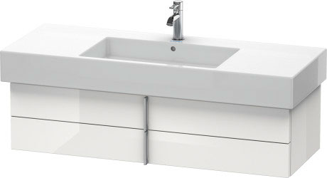 VE621508989 Тумбочка подвесная Vero #VE6215 1200 x 446 мм Фланелево-серый глянцевый лак Duravit - Вид №2