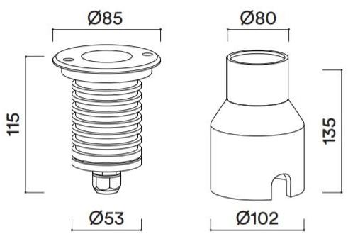 HER Светодиодный ступень из нержавеющей стали для улицы с диммером  Ex007  - Вид №3