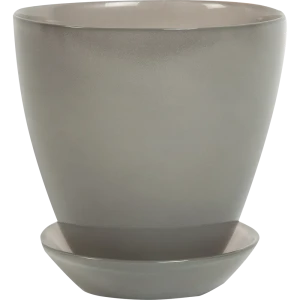 Горшок цветочный для орхидей Nina Glass ø13.2 h13.2 см v0.85 л стекло серый