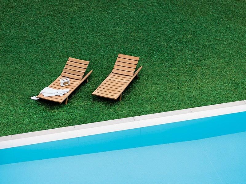 RODA Садовая кушетка из тика на колесиках Orson sun-id-1381654 - Вид №1